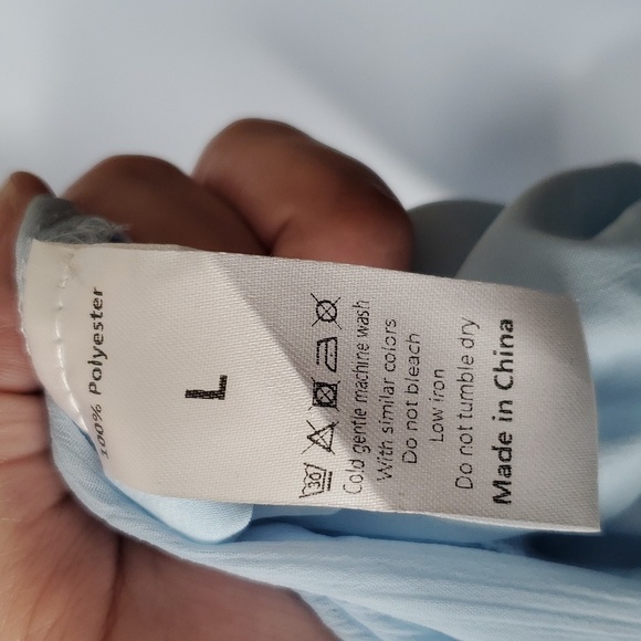 4/$30 **NWT baby blues crop blouse sz L - A Type Apparel - Picture 7 of 7